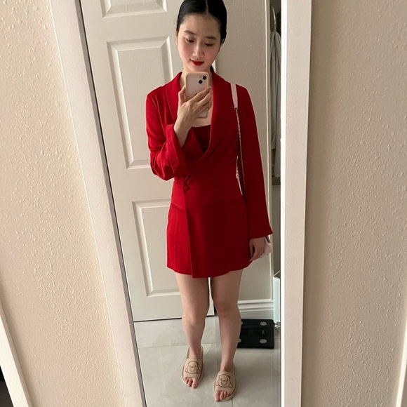 ZARA NWT DOUBLE BREASTED JUMPSUIT BLAZER - Picture 8 of 8